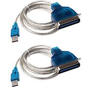 2X USB to Parallel IEEE 1284 Printer Adapter Cable PC (Connect Your Old Parallel Printer to A USB Port)