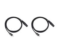 2X USB Type C to XLR Adapter Type C Male to 3 Pin XLR Female Microphone Cable Connector Computer Audio Data Cable