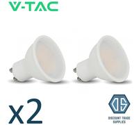 2x V-TAC Pro LED GU10 Spotlight Samsung Chip Cool White 6500K VT-271 21880