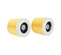 2x Vacuum Cleaner Cartridge Filter Compatible with Karcher A2000 MV2 WD2 Wet and Dry Replacement 64145520 Spare Part Locking Disc
