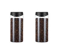 2X Vacuum Sealed Jug Coffee Beans Glass Airtight Canister Food Grains Candy Keep Fresh Storage Jar 1800Ml
