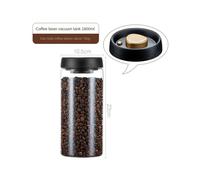 2X Vacuum Sealed Jug Coffee Beans Glass Airtight Canister Food Grains Candy Keep Fresh Storage Jar 1800Ml