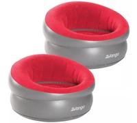 2x Vango Inflatable Donut Flocked Chair Carmine Red