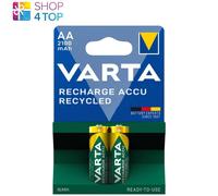 4 VARTA RECHARGE RECYCLED ACCU AA BATTERIES LR6 2100mAh NiMH MIGNON 2BL 1.2V NEW