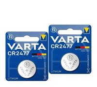 2x Varta CR2477 3V Lithium Coin Cell Batteries Mercury Free