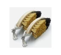 2x Vegetable & Potato Brushes - Wooden Scrubbers with Dual-Action Bristles, 5x13.5 cm, Code (3073)x2