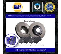 2x Vented Brake Discs and Pads fits BMW 220 F23 2.0D Rear 14 to 20 300mm Set New