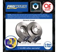 2x Vented Brake Discs and Pads fits CITROEN C5 Mk3 1.8 Front 08 to 10 304mm Set