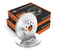 2x Ventilated Brake Discs Front for AUDI A3 2003-, VW TOURAN 2003-, GOLF V,