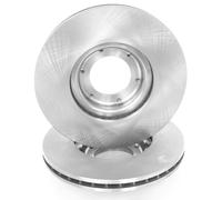 2x Ventilated Brake Discs Front for RENAULT MASTER 1998- 15” Wheels, MOVANO