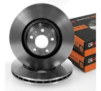 2x Ventilated Brake Discs Front Right and Left for Audi A6 2004- 347mm