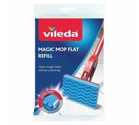 2x VILEDA Magic Flat Mop Sponge Refill Head 3D Floor Cleaning Pad Replacement