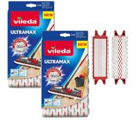 2x Vileda Ultramax Ultramat Mop Replacement Pad Refill Head Microfibre 2pcs UK