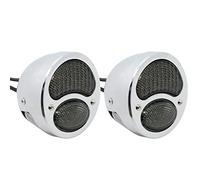 2X Vintage Duolamp LED Tail Light 12V Rear Stop Indicator with Running Light Turn Signals License Plate Lamp Smoke Lens Universal for Ford Model A Hot Street Rat Rod Classic Custom Cars Trucks Chrome