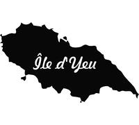 2x Vinyl Decals Stickers" Île d’Yeu" French Island (4.3) Car/Bumper/Window (White)