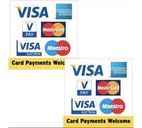 2x Visa American Express Vpay Mastercard Electron Maestro Credit Card Taxi Shop Business