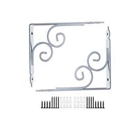 2X Wall Brackets + Screws, Black/White Modern Decorative Shelf Support Bracket, 90 Degree Floating Shelve , DIY Heavy Duty Corner Braces, for Wood/Glass Furniture(White,11x14cm/4.3*5.5in)