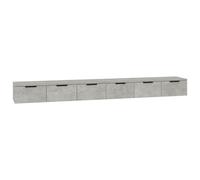 Vidaxl Wall Cabinets 2 Pcs Concrete Grey 102X30X20 Cm Engineered Wood, Grey