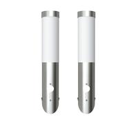 2x Wall Cylindrical Lamp with Motion Sensor Outdoor Lighting Fixture vidaXL