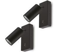 2x wall lamp moving wall sconce GU10 7W bulbs