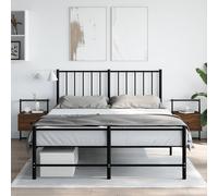 2x Wall-Mounted Bedside Cabinets Brown Oak 35x30x51cm Engineered Wood Metal Pair