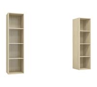 2x Wall-mounted TV Cabinets TV Stand Lowboard Chipboard Multi Colours vidaXL