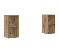 2x Wall-mounted TV Cabinets TV Stand Lowboard Chipboard Multi Colours vidaXL