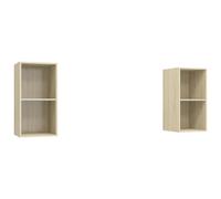 2x Wall-mounted TV Cabinets TV Stand Lowboard Chipboard Multi Colours vidaXL