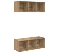 2x Wall-mounted TV Cabinets TV Stand Lowboard Chipboard Multi Colours vidaXL