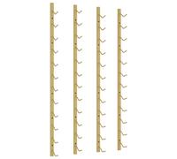 2x Wall Mounted Wine Rack for 12 Bottles Gold Iron Drinking Whisky vidaXL