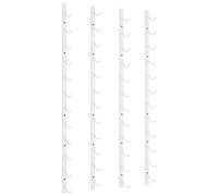 2x Wall Mounted Wine Rack for 12 Bottles White Iron Whisky vidaXL