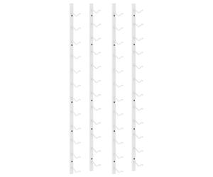 2x Wall Mounted Wine Rack for 12 Bottles White Iron Whisky vidaXL