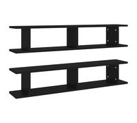 2x Wall Shelf Wall-Mounted Shelf Hanging Floating Shelf Engineered Wood vidaXL