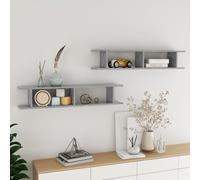 2x Wall Shelf Wall-Mounted Shelf Hanging Floating Shelf Engineered Wood vidaXL