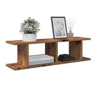 2x Wall Shelf Wall-Mounted Shelf Hanging Floating Shelf Engineered Wood vidaXL