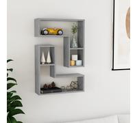 2x Wall Shelves Engineered Wood Home Wall-Mounted Shelf Multi Colours vidaXL