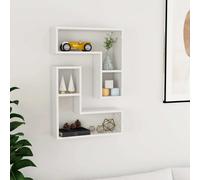 2x Wall Shelves Engineered Wood Home Wall-Mounted Shelf Multi Colours vidaXL