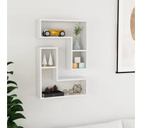 2x Wall Shelves Engineered Wood Home Wall-Mounted Shelf Multi Colours vidaXL