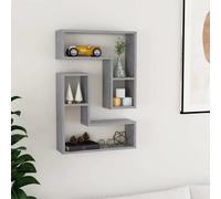 2x Wall Shelves Engineered Wood Home Wall-Mounted Shelf Multi Colours vidaXL