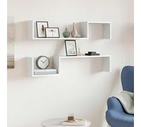 Vidaxl Wall Shelf 2 Pcs White 100X15X20 Cm Engineered Wood