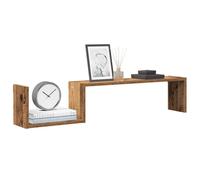 vidaXL Wall Shelves 2 pcs Old Wood 100x15x20 cm Engineered Wood