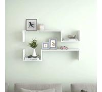Vidaxl Wall Shelf 2 Pcs White 100X15X20 Cm Engineered Wood