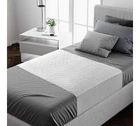 2x Waterproof Bed Protector with Tuck-In Flaps - Washable Bedwetting & Incontinence Sheets Absorb Up to 2 Liters - Leak-Proof OEKO-Tex Certified Cotton Mattress Pad for Single Beds - 90x85cm, White