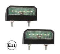 2X Waterproof Universal 6 Led License Number Plate Light Car Truck Trailer Lorry