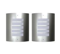 2x Waterproof Wall Lights 60W Stainless Steel Outdoor Garden Patio Lamp vidaXL