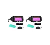2X Welding Goggles Solar Powered Auto Darkening Welding Mask Goggles Glasses with Elastic Headband Storage Case