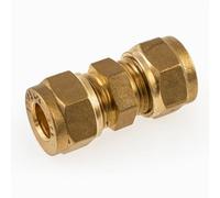 2X Westco 10mm DZR Brass Compression Coupling - C x C Inline Pipe Connector J603