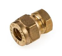 2X Westco 10mm DZR Brass Compression Stop End - Corrosion-Resistant Fitting for Copper Pipework
