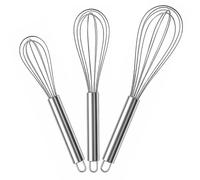 2x Whisk set Kitchen Eggbeaters Rust-free Easy Clean Whisk Mini Wire Whisk