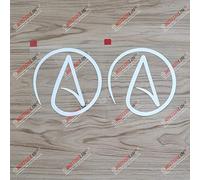 2X White 10.2cm Atheist Symbol Atheism Decal Vinyl Sticker Car Laptop Window Style c